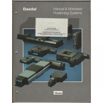 Daedal Manual & Motorized Positioning Systems Catalog Parker Hannefin (1991)